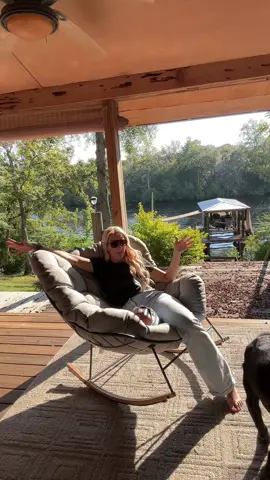 This massive oversized rocking chair is the greatest piece of furniture that I own. #GrandPatioRockingChair #OversizeChair #OutdoorFurniture #TikTokShopRestock #TikTokShopDealsForYouDays