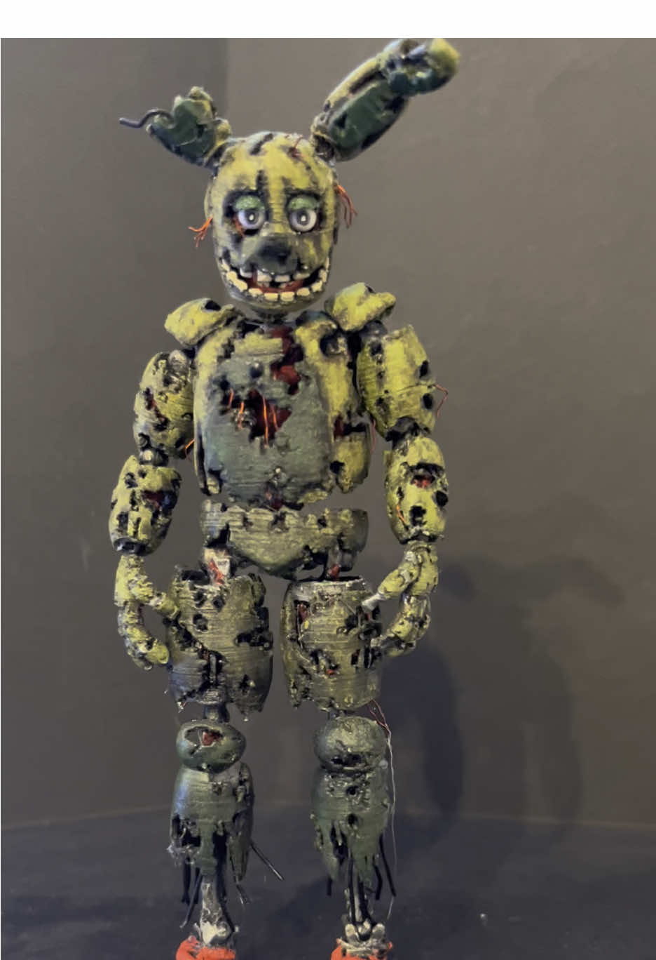 Custom fnaf 3 springtrap action figure                                 This is a complete rework from my old springtrap figure and I’m quite happy with it, I might do a repaint down the line though. My next project is kris from deltarune but after that I’m not sure, maybe dbd springtrap or the phantoms. #fivenightsatfreddys #fnaf #springtrap #williamafton #fnaf3 