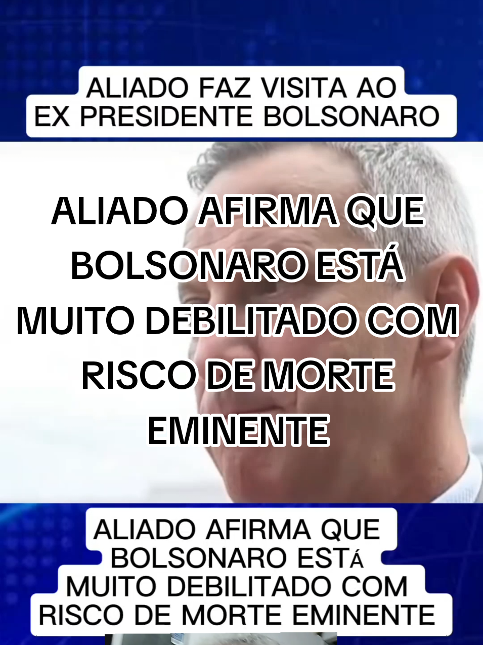 ALIADO AFIRMA QUE  BOLSONARO ESTÁ  MUITO DEBILITADO COM  RISCO DE MORTE EMINENTE #informacao #new #noticias #reportagem #jornalismo 