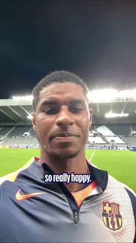 A message from Marcus Rashford 🗣️😮‍💨 #UCL #NewcastlevsBarcelona 