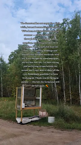 soon friends the stand will be stocked again!! until then, enjoy the colors changing slowly by the stand. 🫶🏼 #slowliving #sourdoughtok #sourdoughbread #breadstand #roadsidestand 