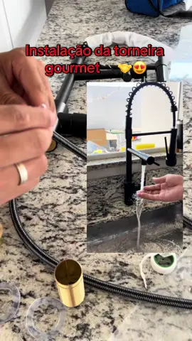 Instalação de torneira gourmet #hidraulica #cozinhatiktok 