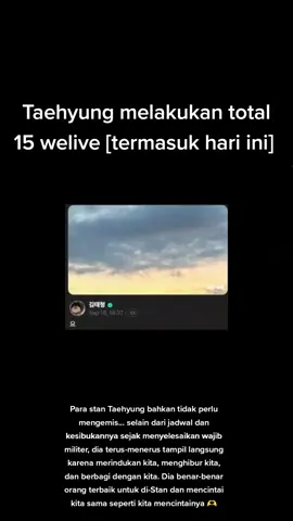 semenjak hiatus  2022 -2023 dia banyak membuat konten untuk kita  2024 saat era militernya  bahkan sampai sekarang . dia tidak akan berhenti meluangkan waktunya memberi kita kabar .bukankah kita penggemar yg paling beruntung itu🥹🥹💜#WeLoveYouTaehyung #kimtaehyung 