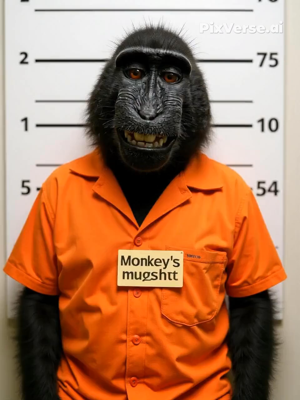 Cute Monkey Escapes Jail #ai #memestiktok #fyp