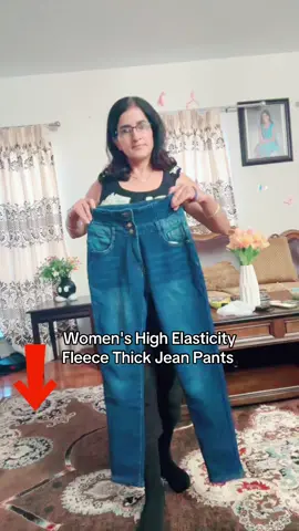 Women's High Elasticity Fleece Thick Jean Pants #fyp #luiteljee #Women's #highelasticity Fleece Thick #jeanpants 