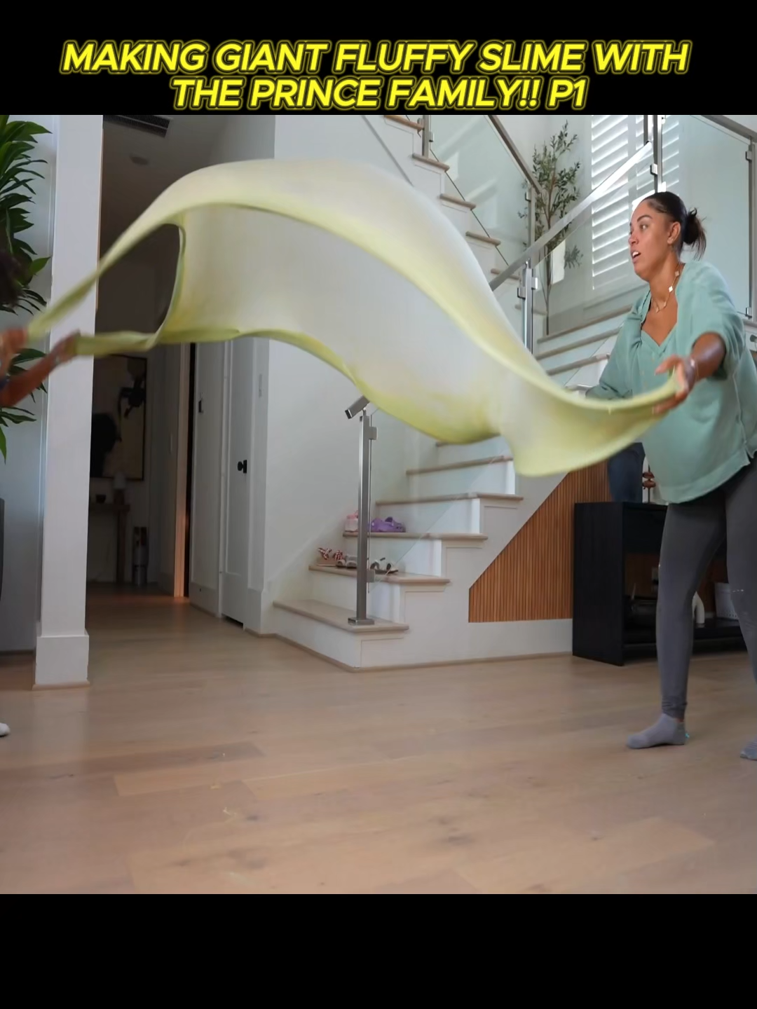 MAKING GIANT FLUFFY SLIME WITH THE PRINCE FAMILY!! P1#theprincefamily #challenge #fyp