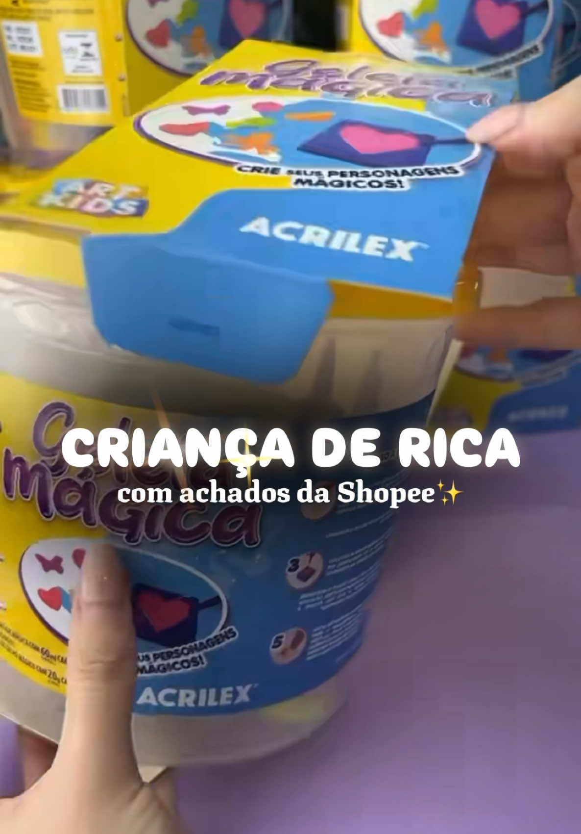 Diversão garantida com a Geleia Mágica Acrilex 🎨 o slime que encanta pequenos artistas 💫 #acheinashopee #compreinashopee #slime #geleiamagica #brinquedoinfantil 