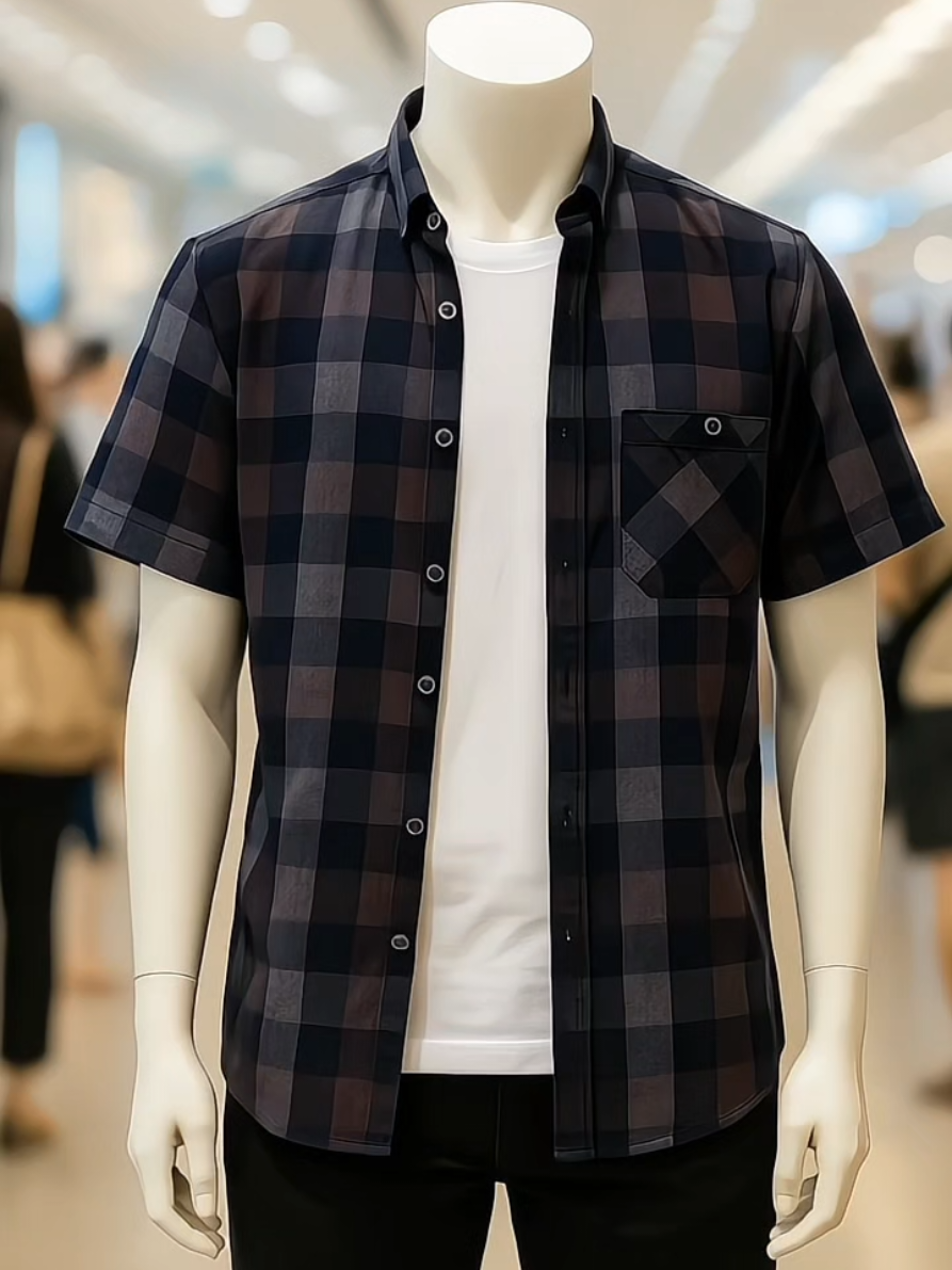 DGM Kemeja Pria Flanel Pendek premium #kemejaflanel #pageforyou #fyp #4u #abcxyz 