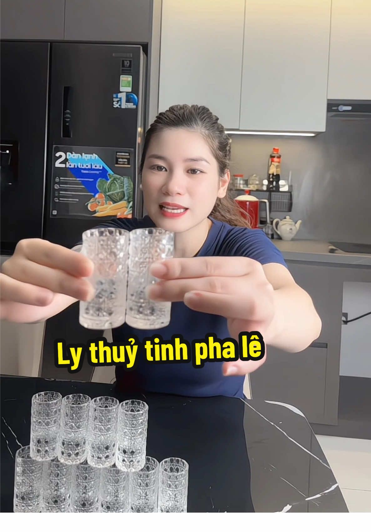 Ly thuỷ tinh hoạ tiết pha lê sang trọng đẳng cấp #lyuongnuoc #lythuytinh #phale 