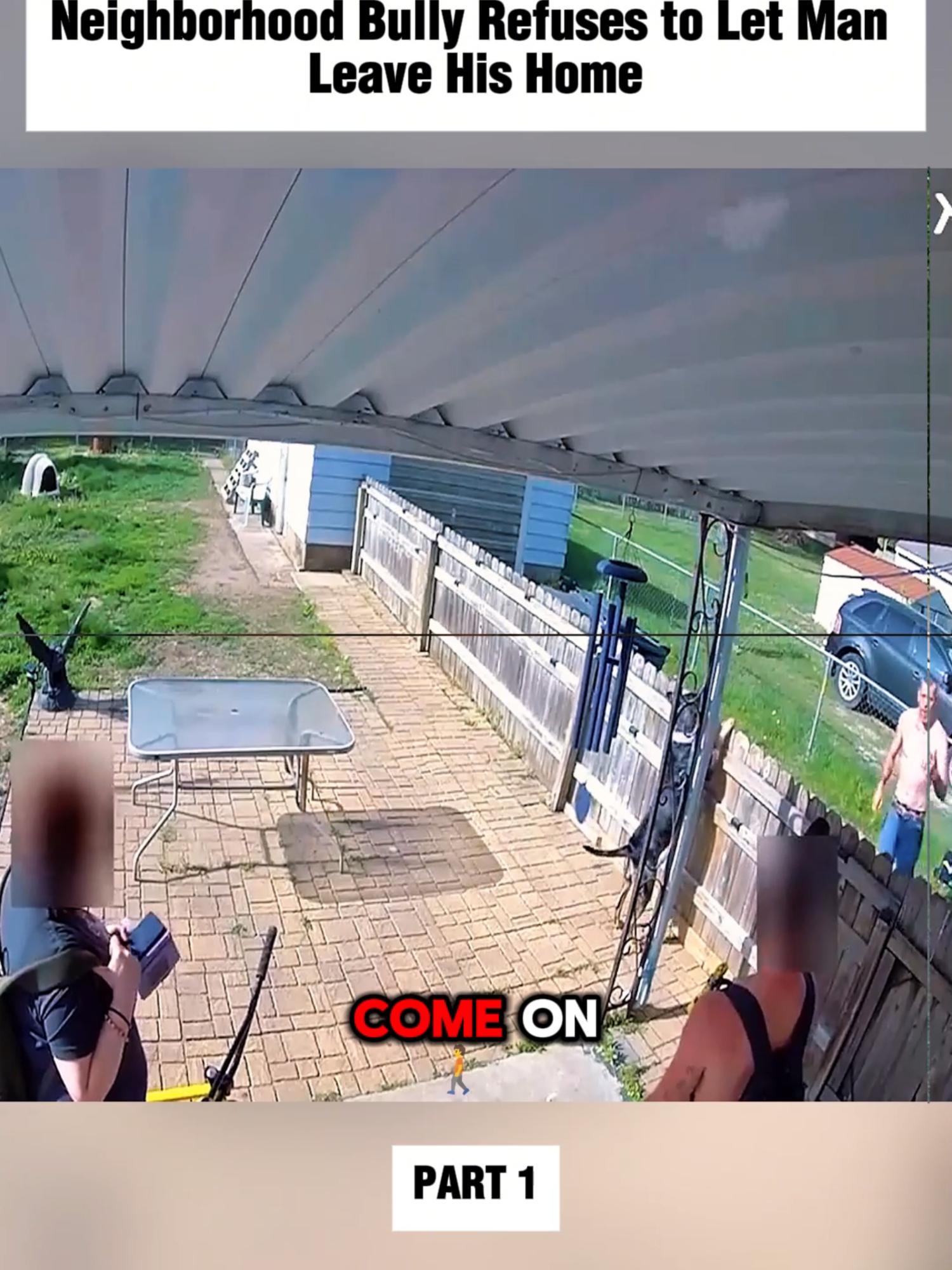 Neighborhood Bully Refuses to Let Man Leave His Home #police #cops #trafficstop #Bodycam #viral #fypシ゚