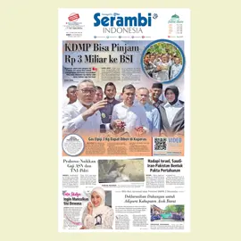Headline Koran Serambi Indonesia hari ini Jumat, 19 September 2025 M/26 Rabiul Awal 1447 H -- KDMP Bisa Pinjam KDMP Bisa Pinjam Rp 3 Miliar ke BSI -- Dapatkan Koran Harian Serambi Indonesia di kios-kios terdekat di kota Anda #headlineserambiindonesia  #serambiindonesia  #koranwargaaceh  #beritaaceh 
