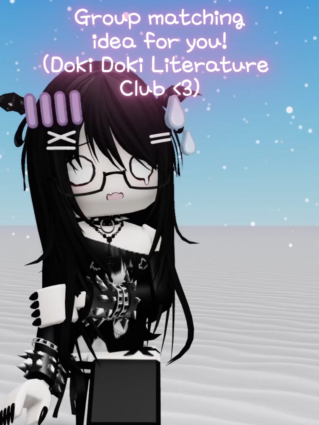 ₍⑅ᐢ..ᐢ₎ || Group matching idea for you! Doki Doki Literature Club <3 || Would this count at matching or just a group cosplay, Idk I just had that thought while editing it || tags ; #roblox #fyp #fypシ #robloxoutfits #newcreator #viral #robloxmatchingoutfits