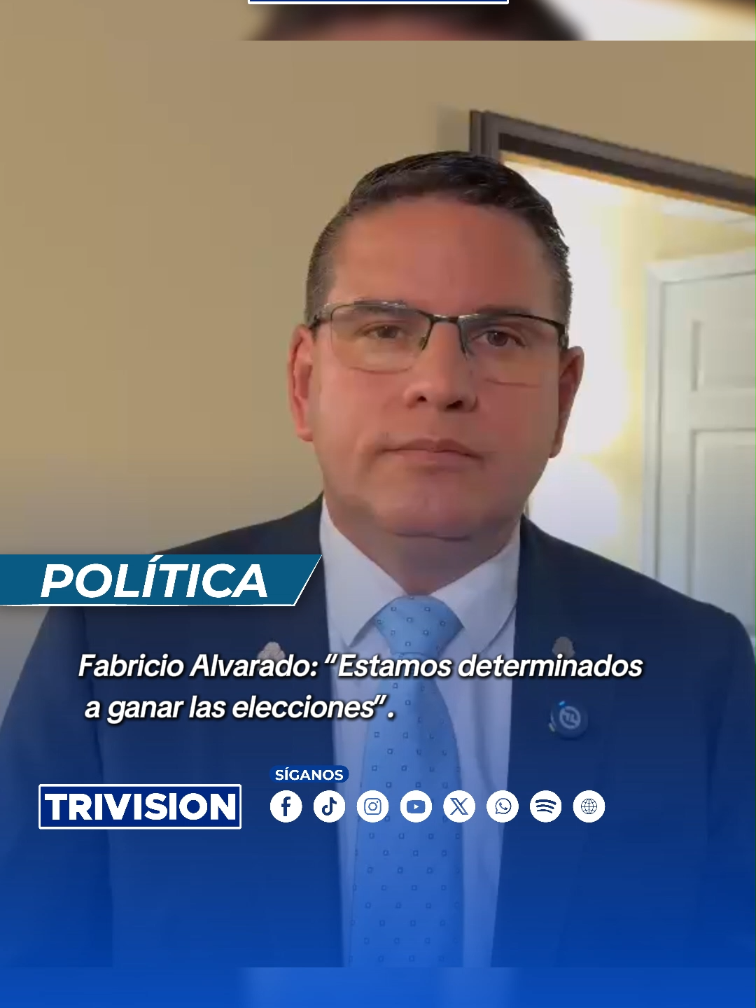 🔴#NoticiasTrivisión | El candidato presidencial de Nueva República, Fabricio Alvarado, reaccionó a los resultados de las últimas encuestas, asegurando que los datos muestran oportunidades de crecimiento para su partido. Alvarado señaló que, aunque no caerán en “triunfalismos”, su meta es lograr la victoria en las elecciones de 2026.