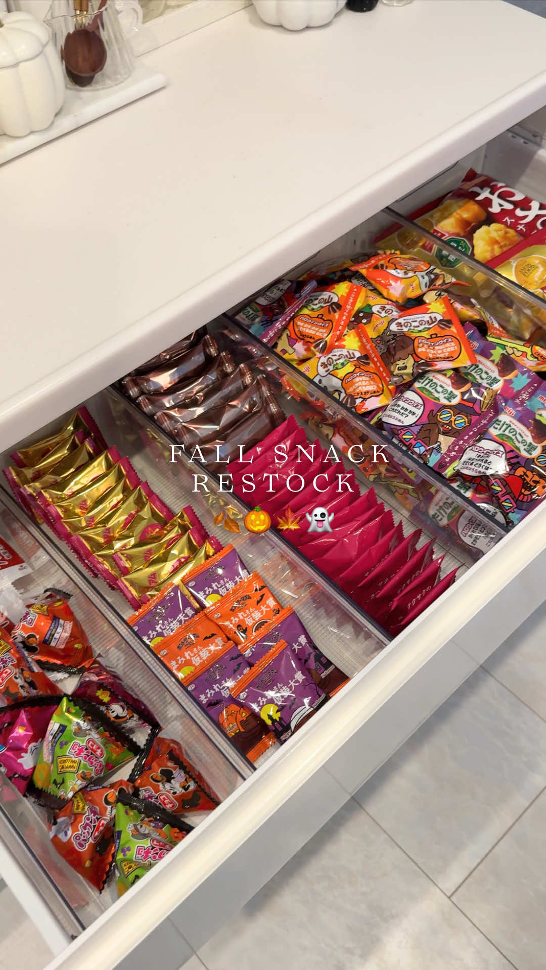 FALL SNACK RESTOCK🍂🎃🍁🌰 #asmr #restock #fallvibes #restockasmr #snacks 