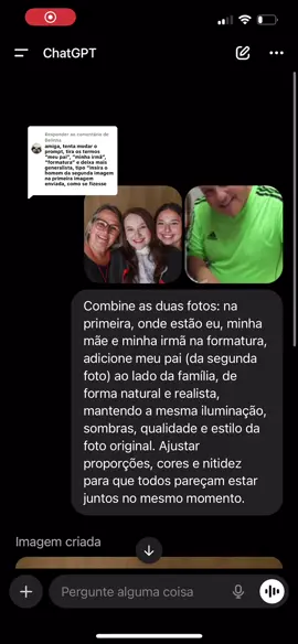 Respondendo a @Belinha em minha defesa, eu pedi pro próprio chat GPT criar o prompt, pra não ter erro kkkkkkkkkkkk #ia #pai 