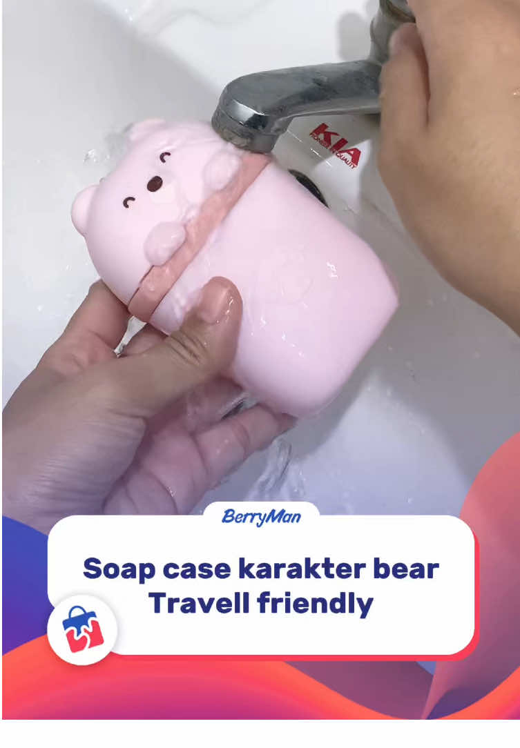 Nggak perlu drama sabun hancur lagi! Tempat sabun bear ini penyelamat banget buat kamu yang suka traveling💓😍 #berrymanofficial #semuaadasemuamurah #kamupastibutuhini #tempatsabun #tempatsabunbatang #perlengkapantravelling #travel #travelpacking #tempatsabunlucu #testitrust #MT 
