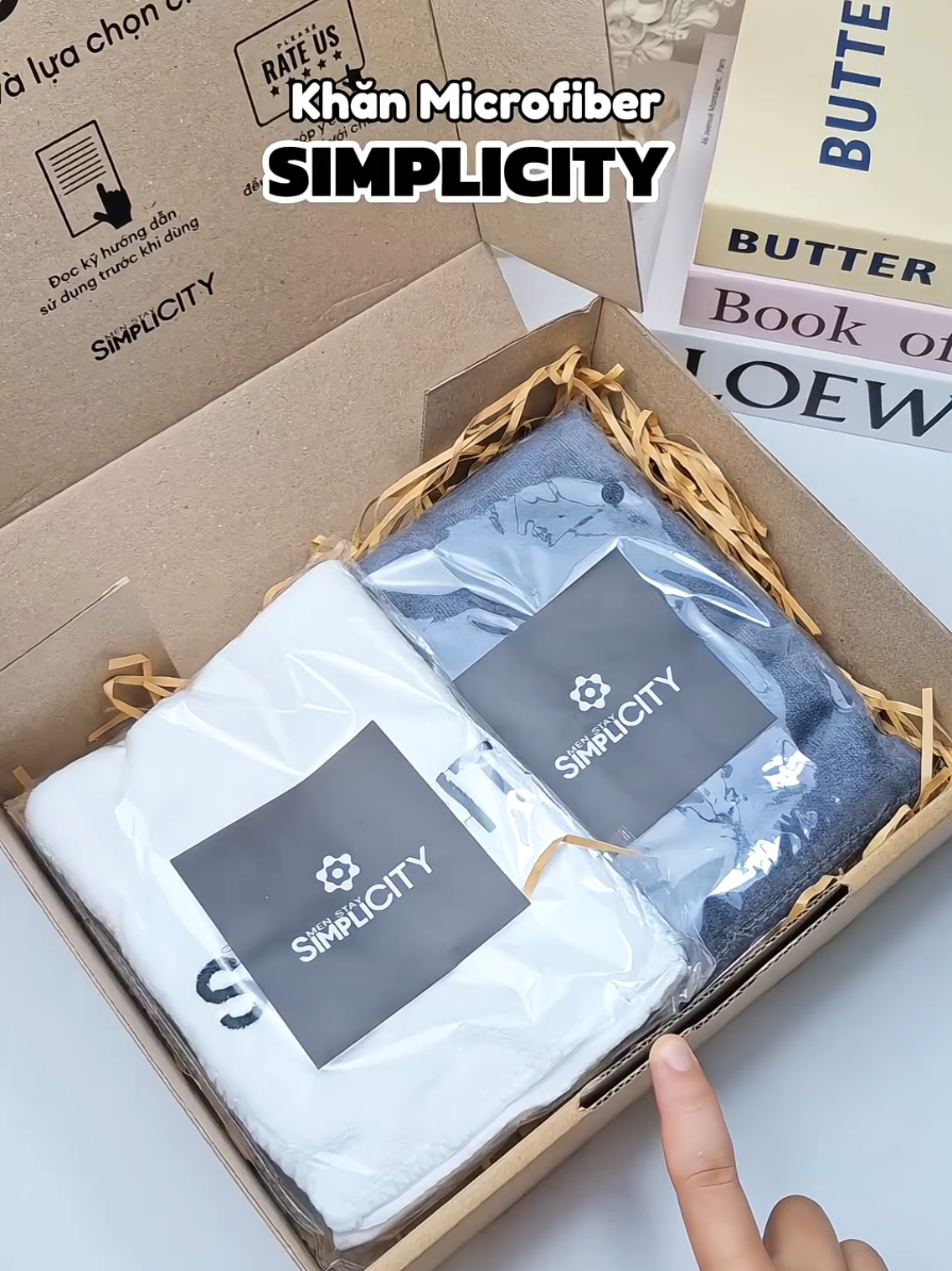 Khăn mặt Microfiber Simplicity #khanmat #simplicity #khanmatsimplicity #khanmcrofiber #fyp 