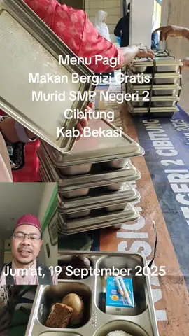 #Menu makan Bergizi Gratis  Jum'at 19 September 2025 Semangat Pagi semuanya 