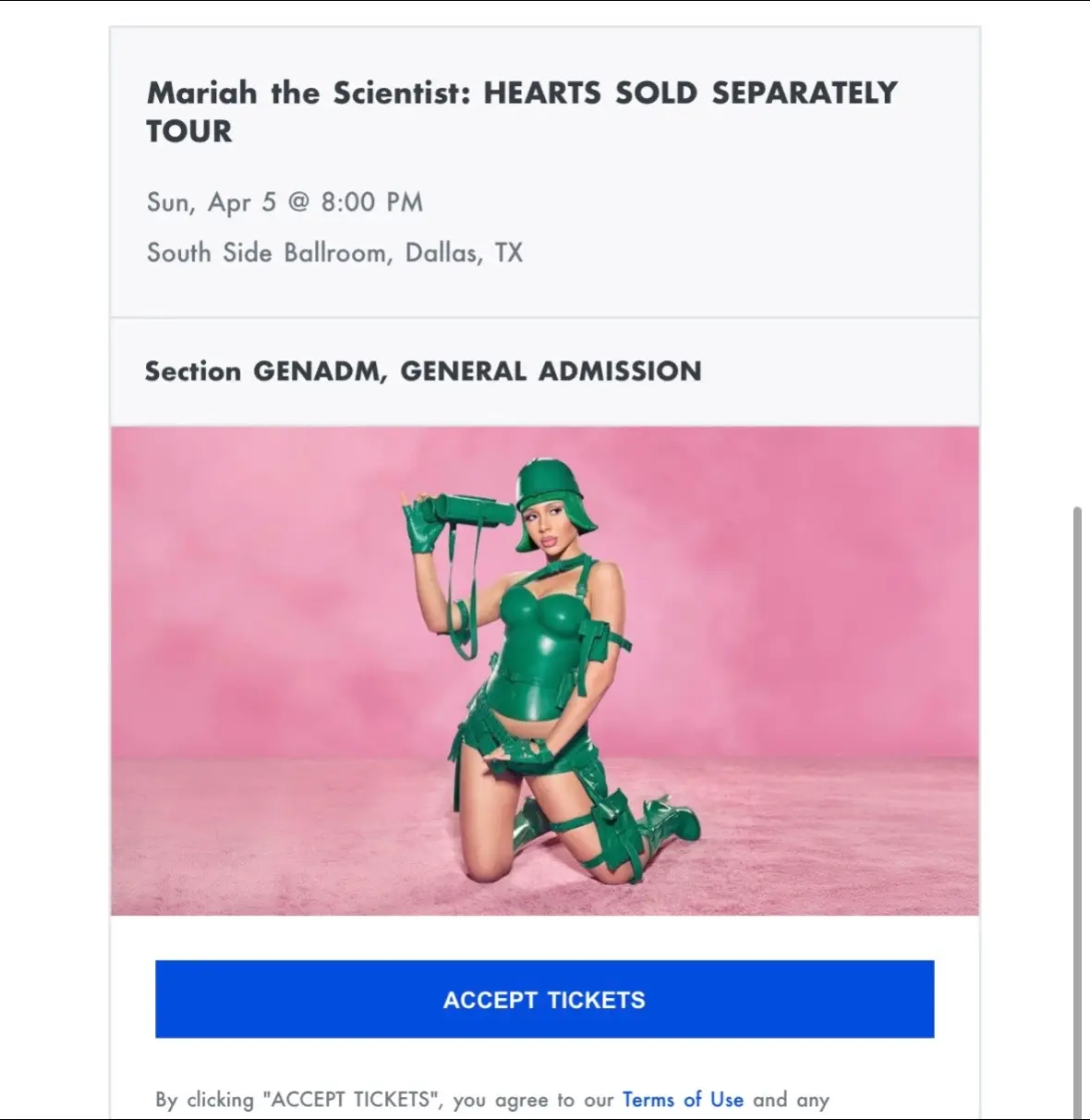 Ready to cry my heart out 🪖💕 ! Lover girlssss 🪖👛#mariahthescientist #lovergirlera #dallastx♥️ #mariahthescientistconcert 