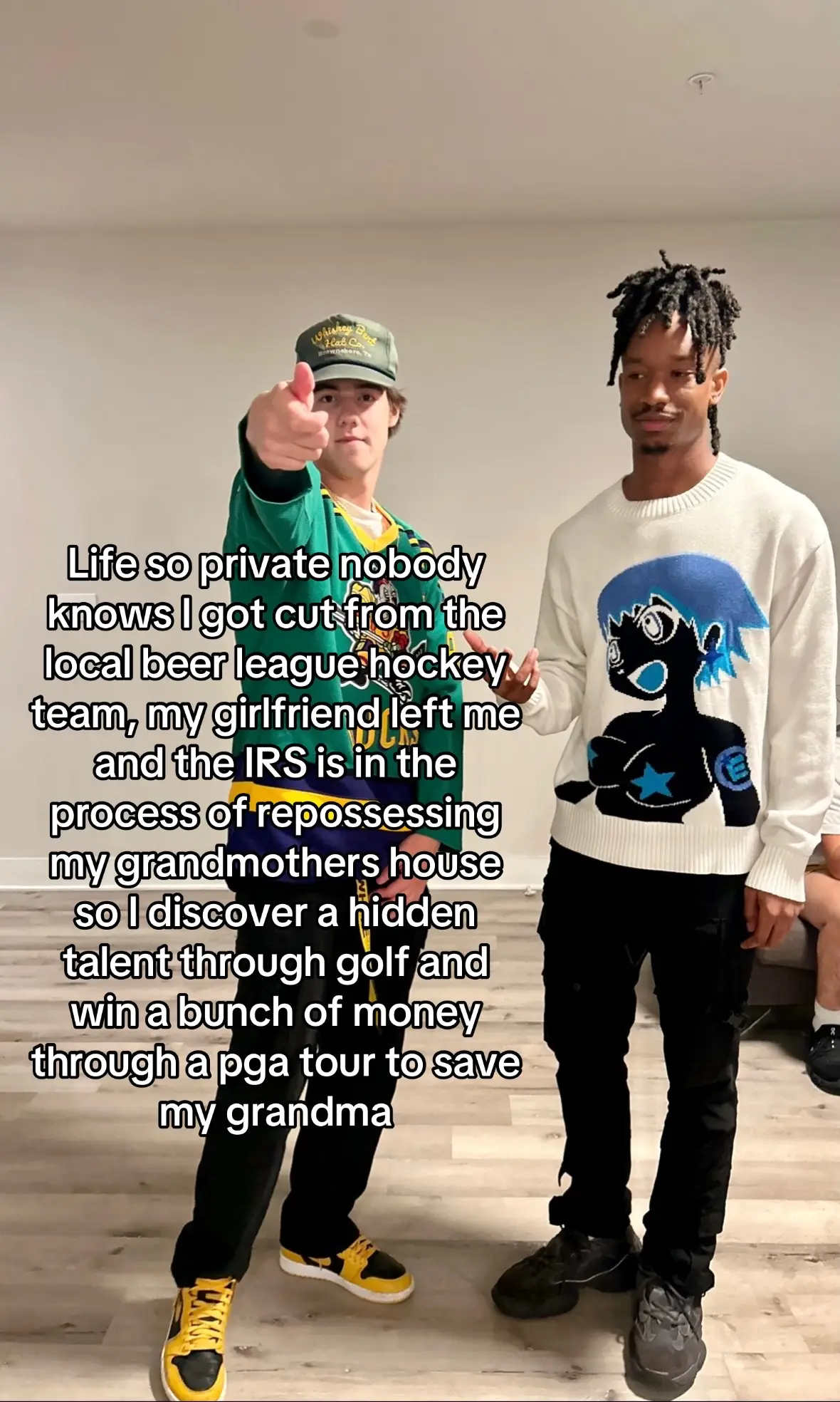 Forgot to mention I got a mean right hook #hockeytok #happygilmore #movies #hockey 