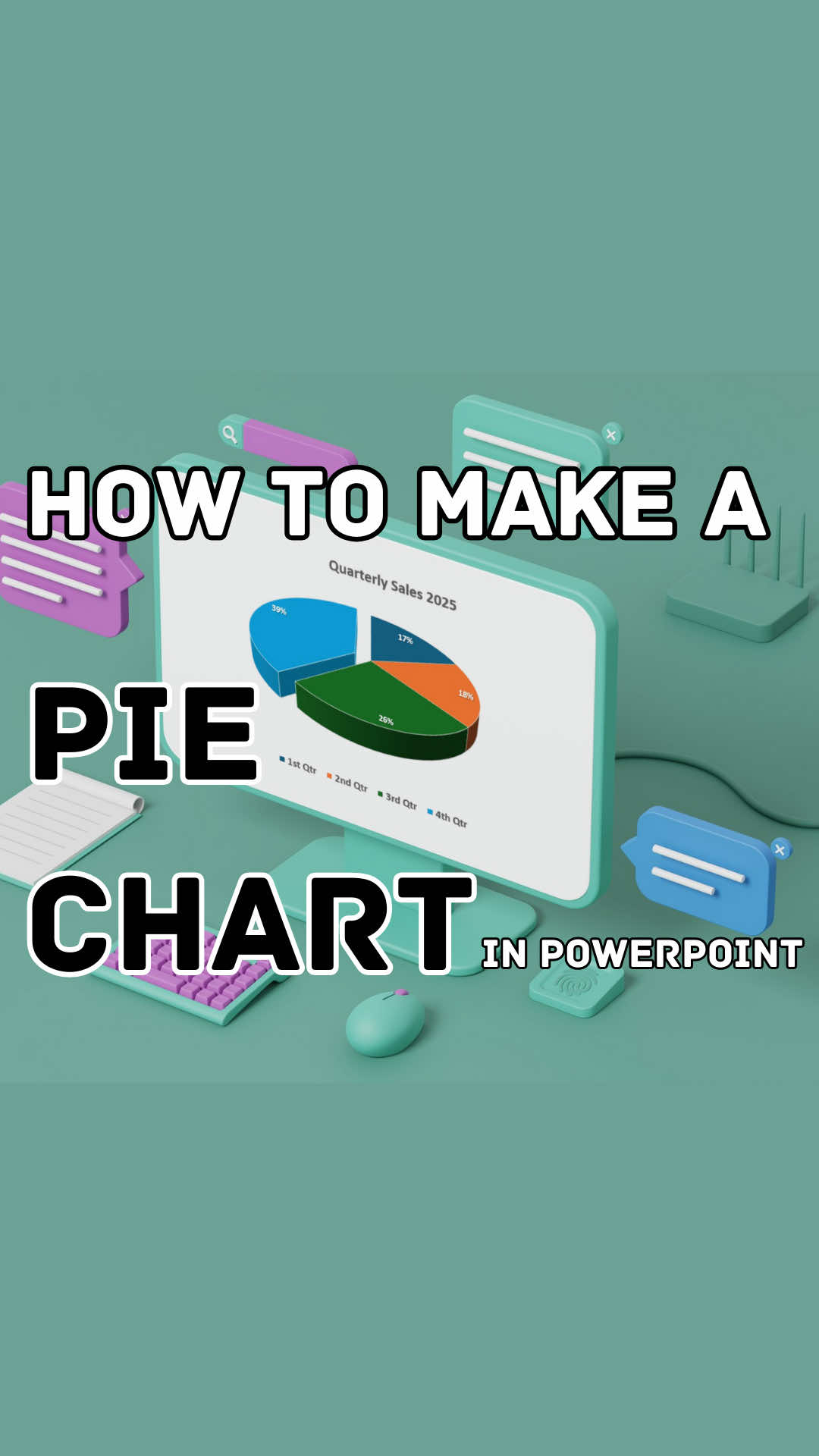 How to make a Pie Chart in PowerPoint?🧐 Here’s a step-by-step tutorial for beginners☝️#powerpoint #powerpointtutorial #presentation #presentationtips #workppt 