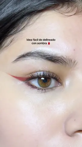 Idea fácil de delineado con sombra 🩸  Usé la Swan Ballet Six-Color Makeup Palette 02 de @Flower Knows Makeup 🪩. Código “Karol” para un descuento en tu compra ✔️ #maquillaje #makeup #maquillajetips #maquillajetutorial #delineado     