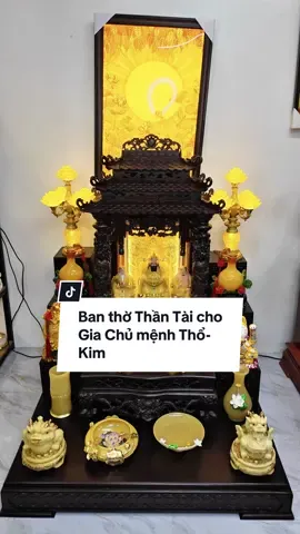 Ban thờ Thần Tài cho Gia Chủ mệnh Thổ-Kim #dothokhanhan #banthothantai #menhtho #menhkim #xuhuongtiktok 