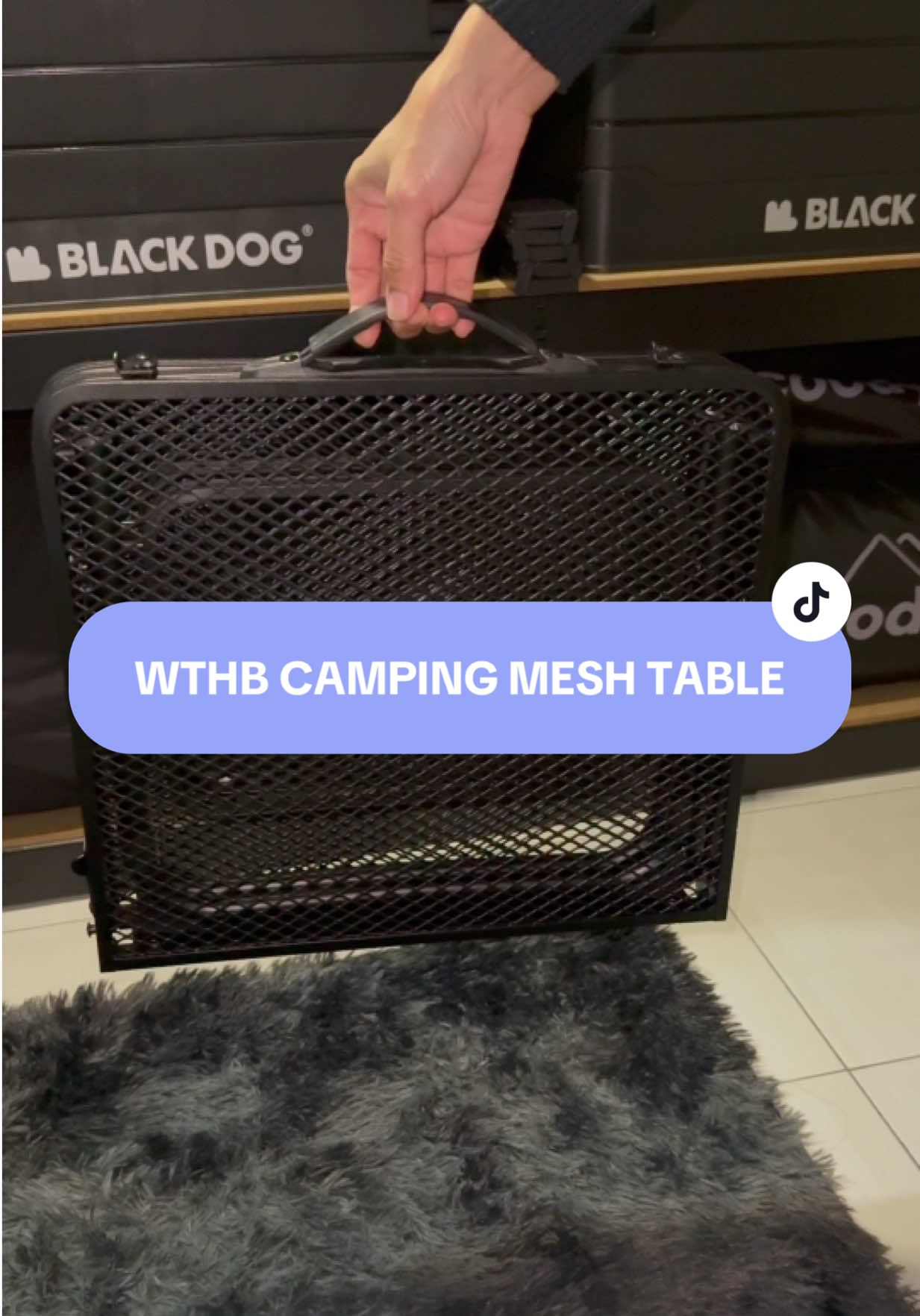 WTHB Camping Mesh Table 🖤 Liftable+Wings 70x40cm ✅ Boleh lipat, compact & jimat ruang ✅ Mudah pasang & mudah simpan  ✅ Material Aluminum alloy ✅ Tahan berat hingga 150kg ✅ Kaki boleh adjust ✅ Serbaguna & serbaboleh  #camping #WTHB #meshtable #campingtable #fyp
