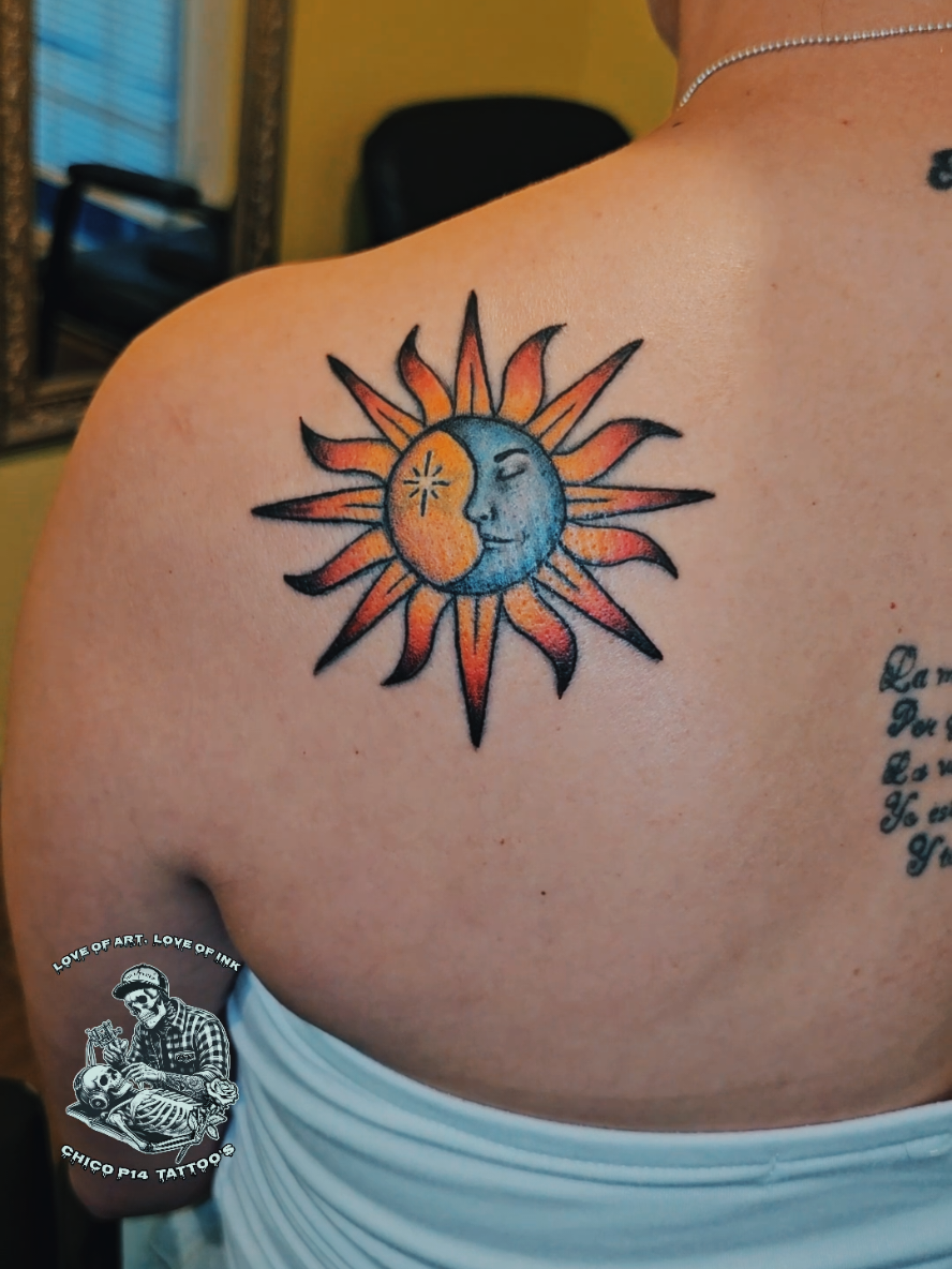 #Antes_y_Despues #Tatto #Sol_Luna_Sun_Moon🌞🌝🌜☀️ ☀️ #ArregloTotal 