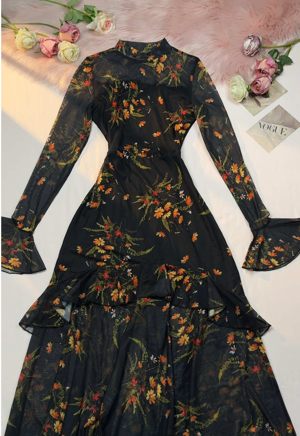 Endless elegance 🖤 The perfect gift for yourself ✨#hd #floraldress #dress #goth #spotlightfinds 
