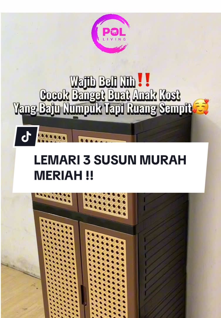 Praktis & kokoh 💪 Lemari Java 3 susun siap menampung banyak barang. 🥰💯  #polperabotonline #perabotanrumahtangga #joinlivestreaming #fypage #fyppppppppppppppppppppppp 