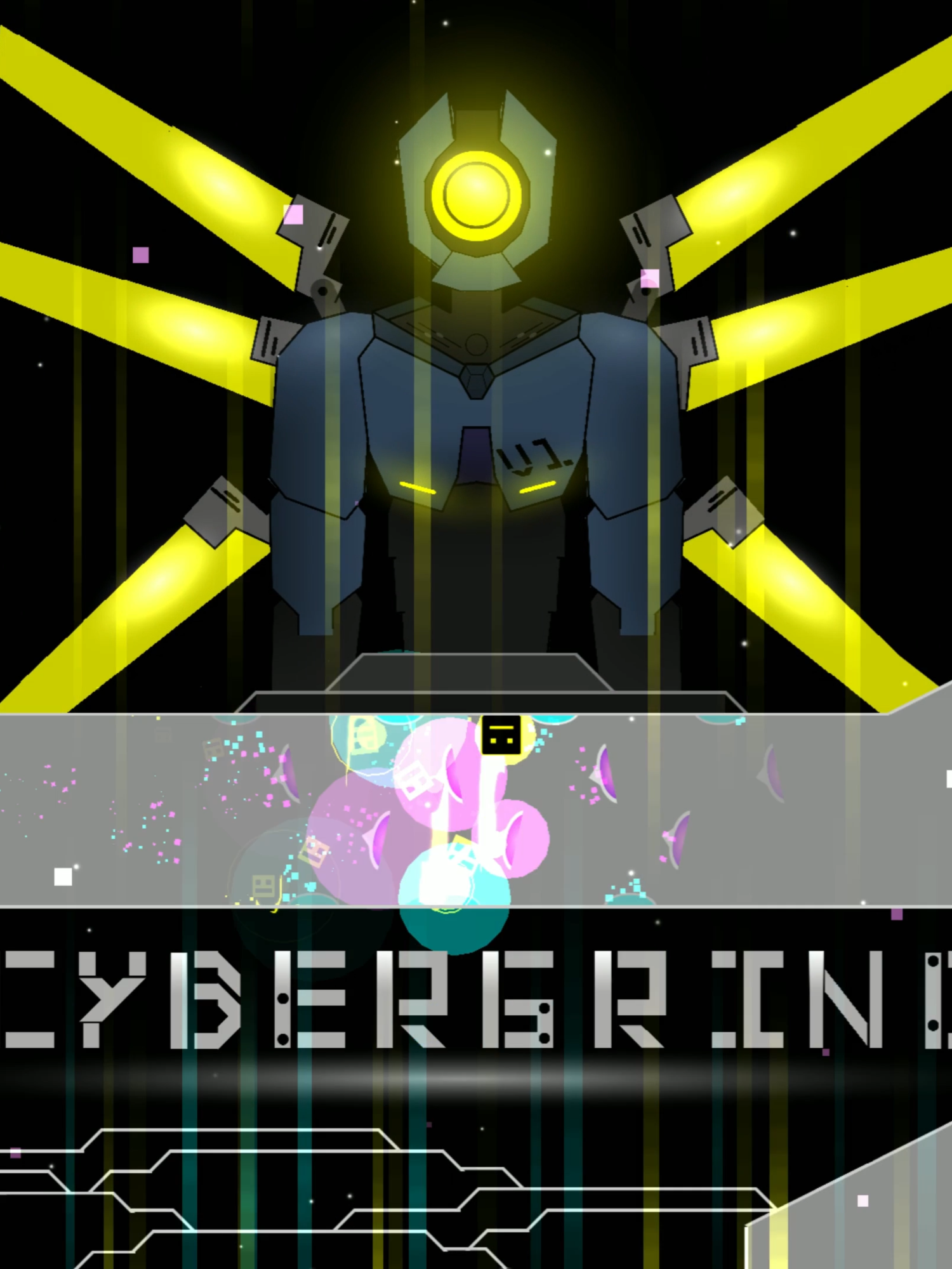 Spending 6 hours for 4 seconds. fun fact: I've never done art in GD :D |  Cybergrind transition preview #geometrydash #extremedemon #ultrakill #cybergrind #femtanyl