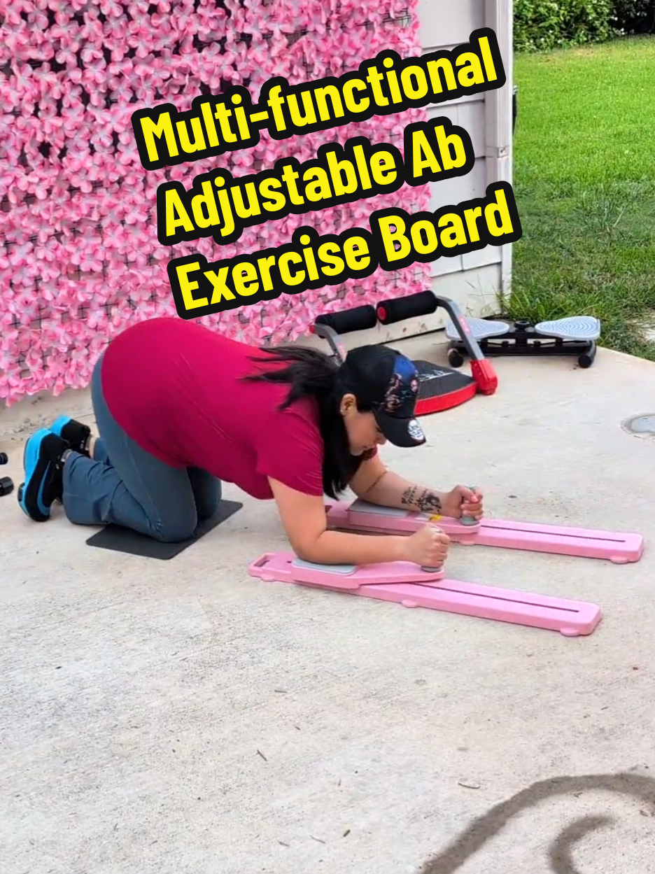 MERACH Multi-functional Adjustable Ab Exercise Board, Split Ab Slide Roller Board, Home Pilates Reformer with Knee Mat for Home Gym Core & Ab Strength Training, Abdominal Crunch Machine  #tiktokshop #merach #feelingirlfeelsoft #tiktokshocreatorpick #gymaccessories 