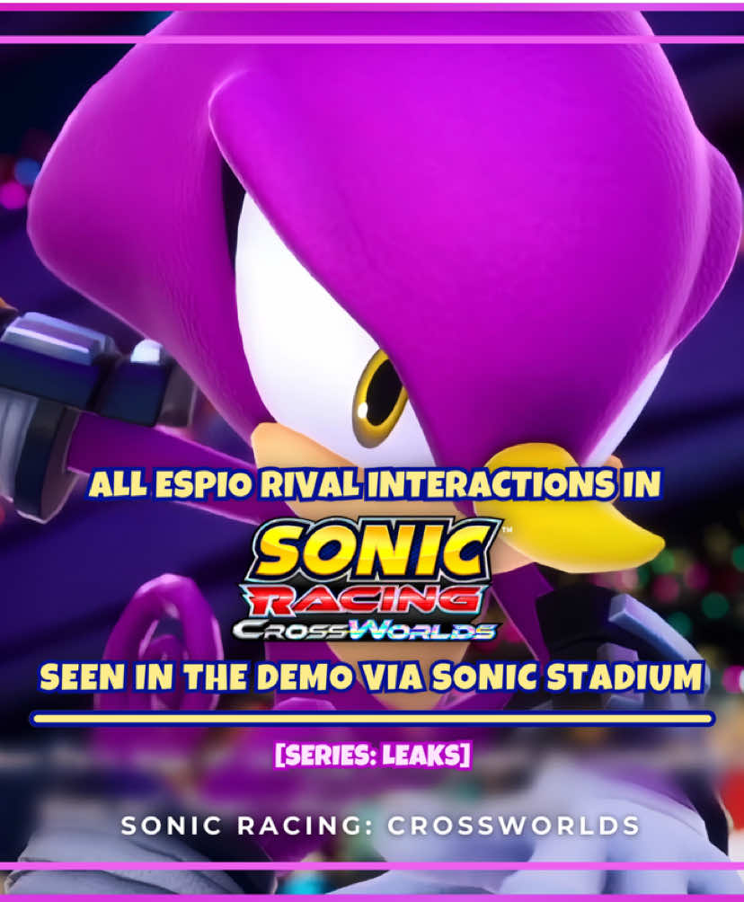 ✧ | #SONICRACINGCROSSWORLDS — Oh I’m so gonna main Espio when the game comes out, and his interactions are really entertaining ‼️ || #sonic #sonicthehedgehog #espiothechameleon #charmybee #vectorthecrocodile #teamchaotix #sonicracingcrossworlds #soniccharacters #fyp #foryou #foryoupage