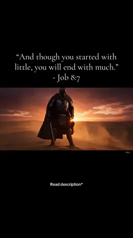 “And though your beginning was small, your latter days will be very great.” – Job 8:7 (ESV) These words come from the book of Job, spoken when Job was at his lowest. In the ancient world, small beginnings often signaled weakness, but God used them to display His power in restoration. To the original audience, this meant that God can turn ashes into abundance. Job’s story wasn’t about instant prosperity—it was about perseverance, faith, and ultimate restoration. This foreshadowed Christ Himself, who began despised, yet rose in glory. For us today, this reminds us that no matter how broken or small your present feels, God has already secured your future in Christ. Your “latter days” will be greater—not by chance, but by His purpose. Follow @AwakeCulture.official for more daily truth and strength. #BibleVerse #FaithInGod #GodsPromise #TruthOverFear #AwakeCulture