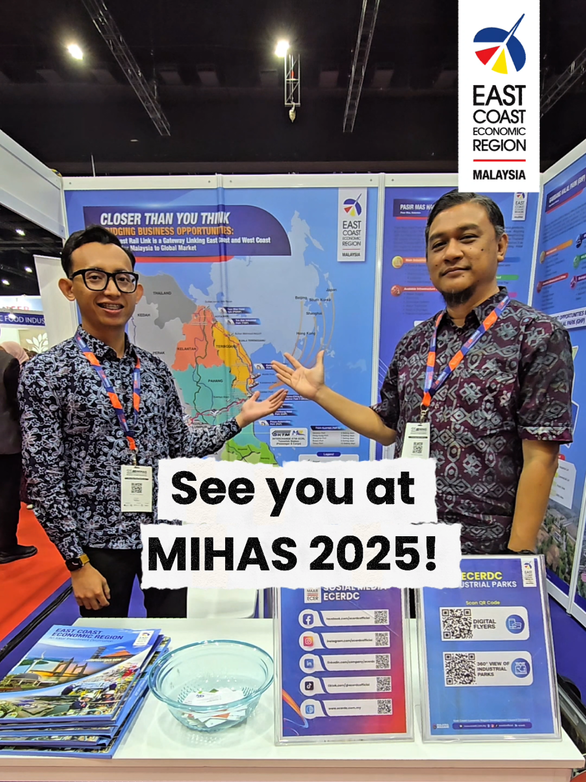 🌏 ECERDC is at MIHAS 2025! 🤝 Let’s connect! Meet us at Booth 10K08, Level 3, Hall 10, MITEC Kuala Lumpur — happening now until 20 Sept 2025. Discover halal and food investment opportunities in the East Coast Economic Region. ✨ ECER is Closer Than You Think! #ECERDC #CloserThanYouThink #EastCoastEconomicRegion #MIHAS2025 #HalalFood