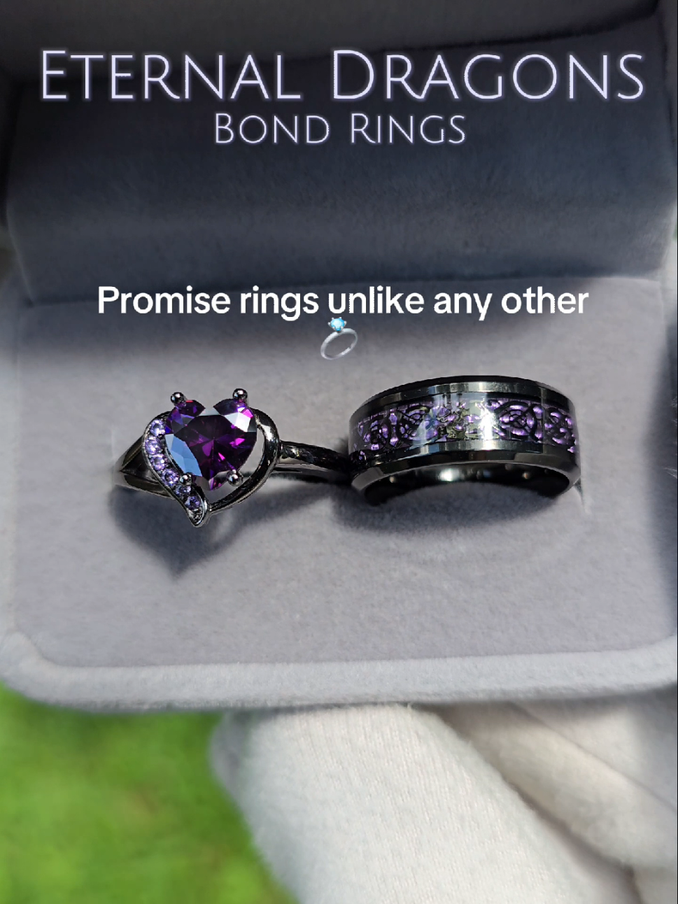 Surprise them with promise rings! #affordablerings #couplesringsets #engagementrings #dragonringsforwomen 