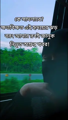 কে সামলাবে?  ক্ষতবিক্ষত এই হৃদয়ের ঝড়   বরং আমার রবই জানুক  নিভৃত অশ্রুর খবর!