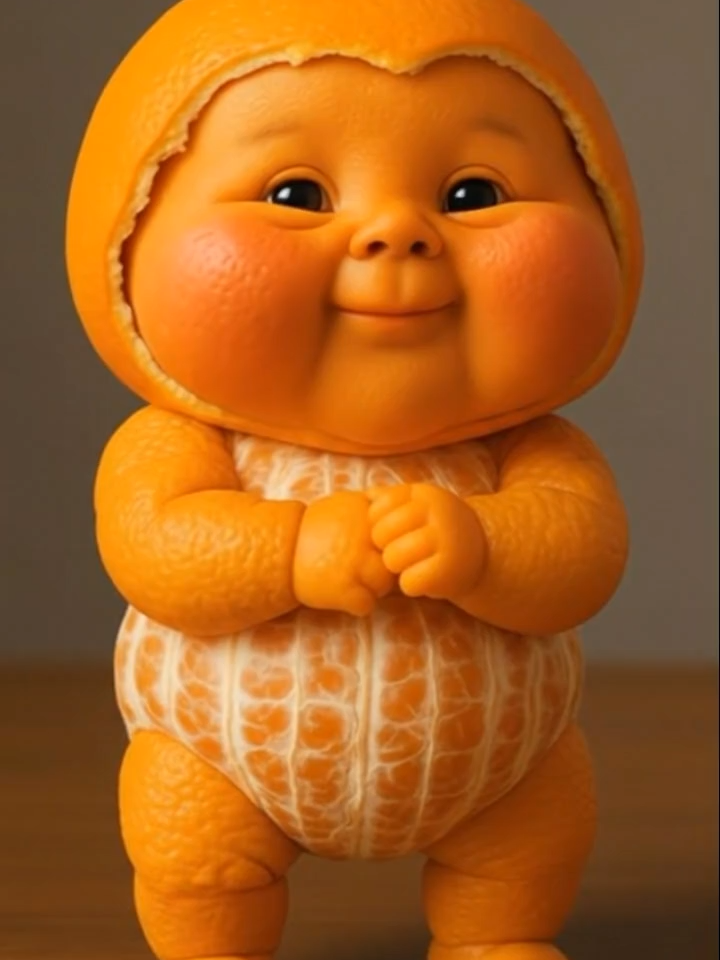 Tangerine Baby Dancing 🍊 ASMR Juicy moves and sunny vibes! Tangerine Baby is dancing with the sweetest energy 🩷 #asmr #satisfyingvideos #aiasmr #fruitbaby #tangerine #dancing 🍊 If this baby made you smile, Follow for more daily ASMR cuteness & tiny dances ✨