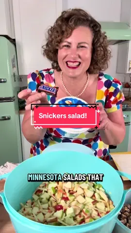 Everyone keeps tagging me in snickers salad videos forgetting I’m the OG maker of the snickers salad 😜 #minnesota #midwest #salad #Recipe #snickerssalad 