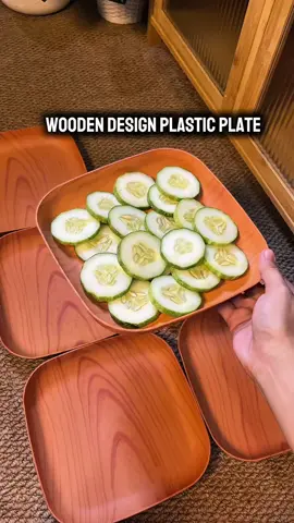 Wooden Design Plastic Plate ✨ #plasticplate #plates #woodenplate #woodenplasticplate 