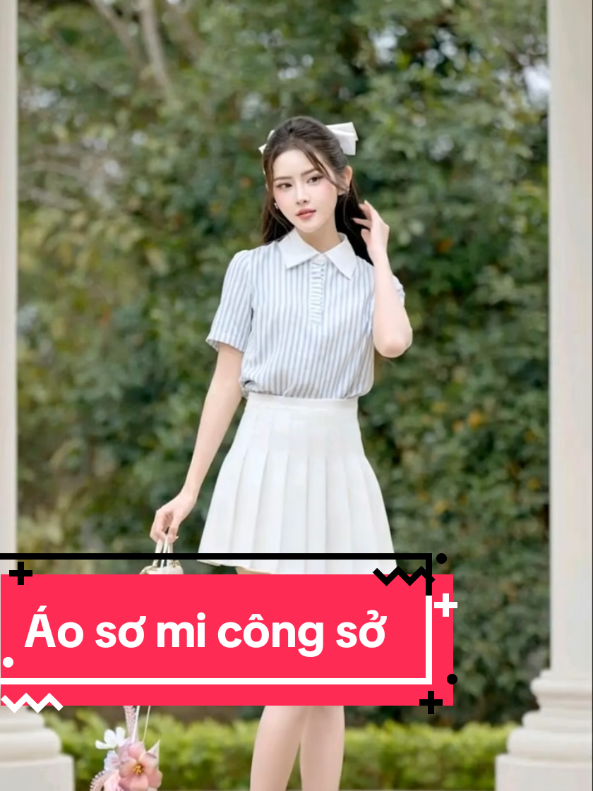 Áo sơ mi công sở Charme 502014 form cộc dáng lửng#trending #thoitrang #outfit #ilovetiktok 