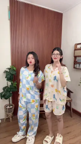 Kalian tim pajamas pendek atau setelan cp?😍 #fyp #oneset #onesetkekinian #setelanwanita #pajamas 
