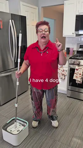 With four dogs, a cat and a new home, I this this mop. Like that it keeps the water separate. #mopbucket #viralmop #viralmopbucket #spinmopbucket 