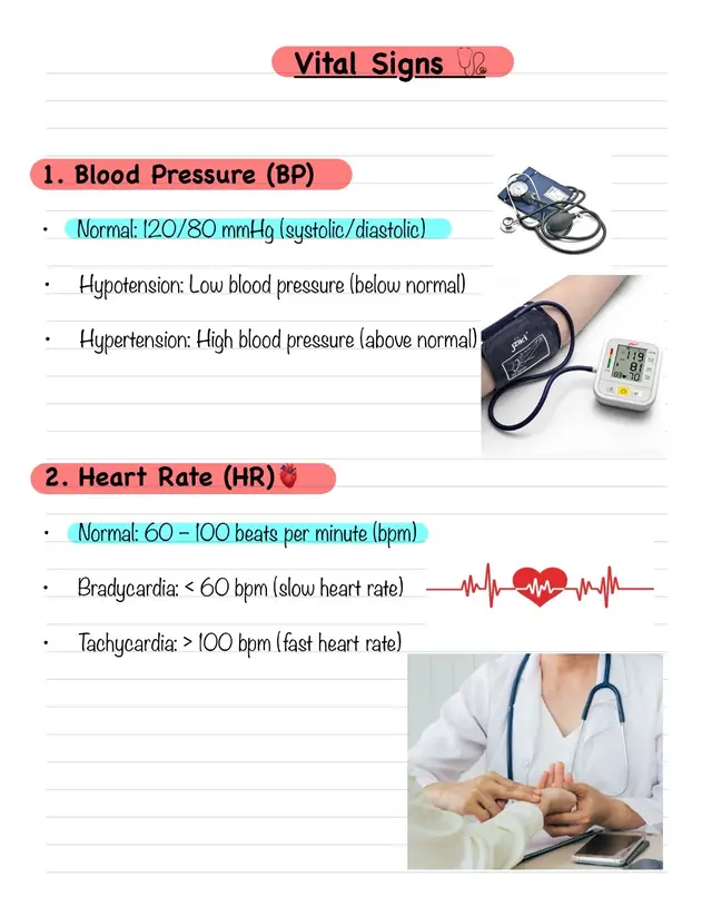 Vital signs 🩺 #medicalstudent #nursing #studytok #fyp #viral 