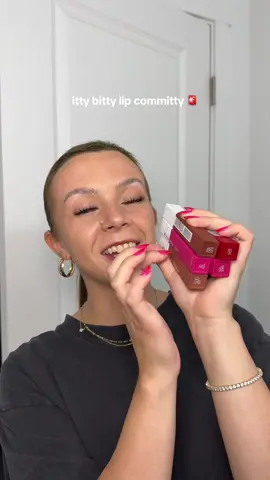 my itty bitty lip girlies clock in 😗🤏🏼🤏🏼 #makeup #mom #lipstick #chitchat