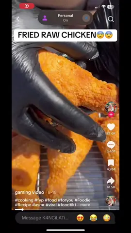 THE CHICKEN IS STILL RAW😨😨 #k4ncil 