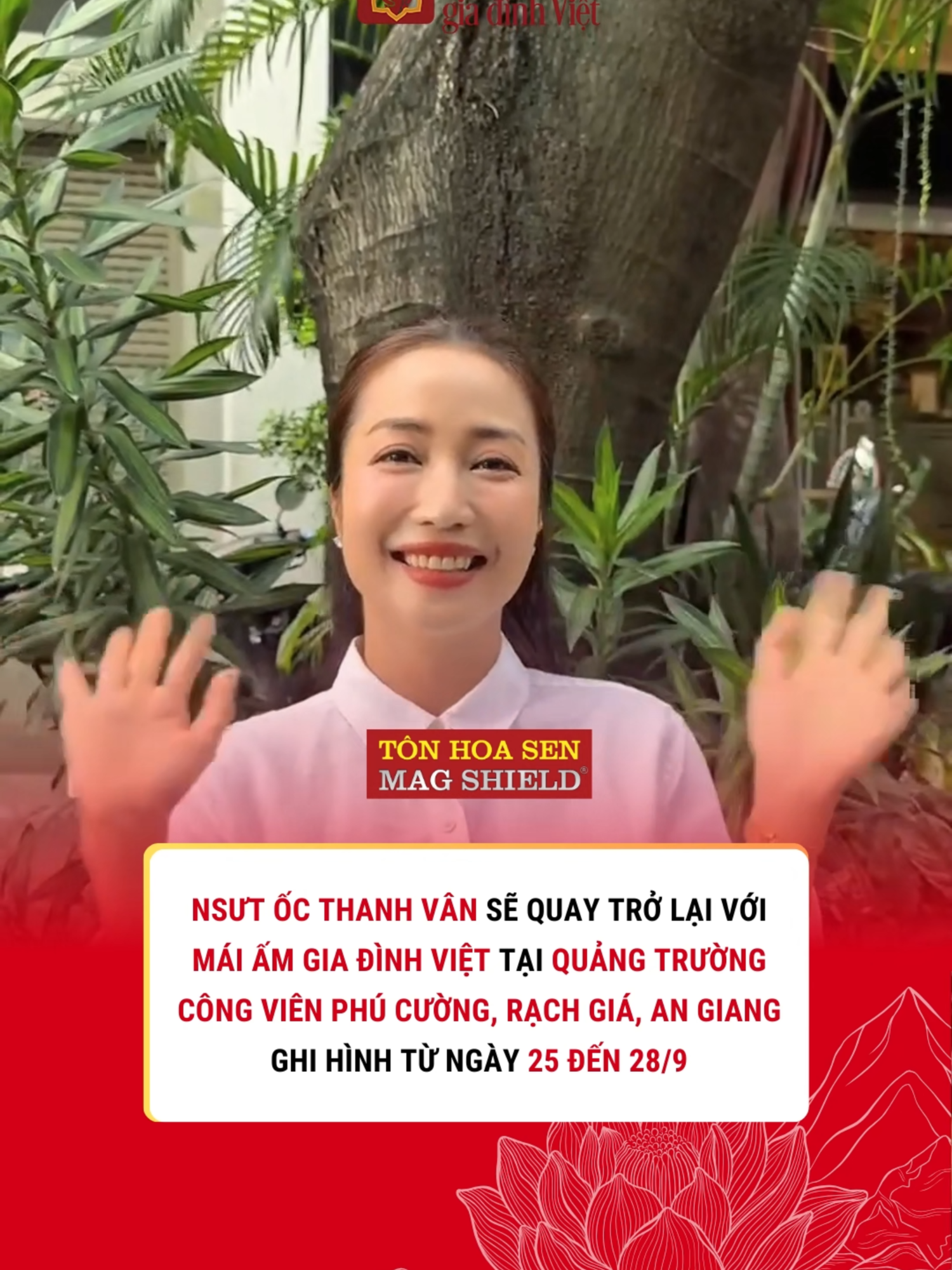 NSƯT Ốc Thanh Vân đã quay trở lại với Mái ấm gia đình Việt tại Quảng trường Công viên Phú Cường, Rạch Giá, An Giang, ghi hình vào ngày 25 đến 28/9. Hẹn gặp cả nhà! #hoasengroup #hsg #maiamgiadinhviet #magdv #mnhsg #hoasenhome #ongnhuahoasen #ongthephoasen
