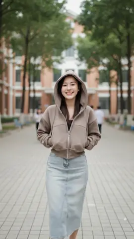 Áo khoác nỉ QC  AKAHOUSE form croptop 2 túi# @ThanhNgocshop #aokhoacniQCakahouseformcroptop2tui#tictokxuhuong #fashionnu #xuhuong #trendingtiktok 