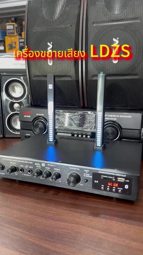 Zhengyin AV-369BT 200W+200W เครื่องขยายเสียง,เครื่องขยายเสียงภายในบ้าน,เครื่องขยายเสียงไฮไฟสเตอริโอ 5.1 ช่องถอดรหัส lossless คุณภาพเสียง HiFi เสียงสะท้อน/เบส/เสียงแหลมปรับได้ รองรับบลูทูธ,USB,FM,การ์ด SD,ดิสก์ U 